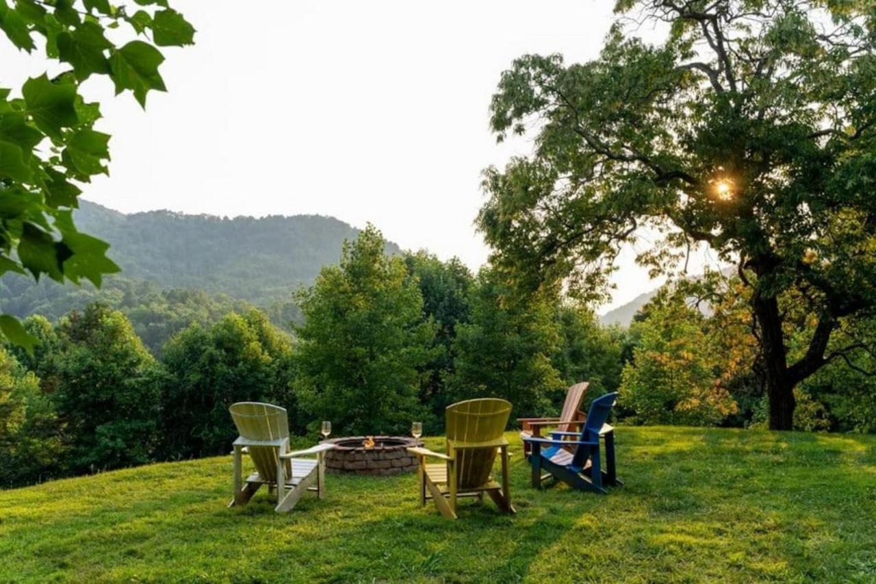 Candler Log Cabin Stunning Mountain Views On 12 Acres מראה חיצוני תמונה